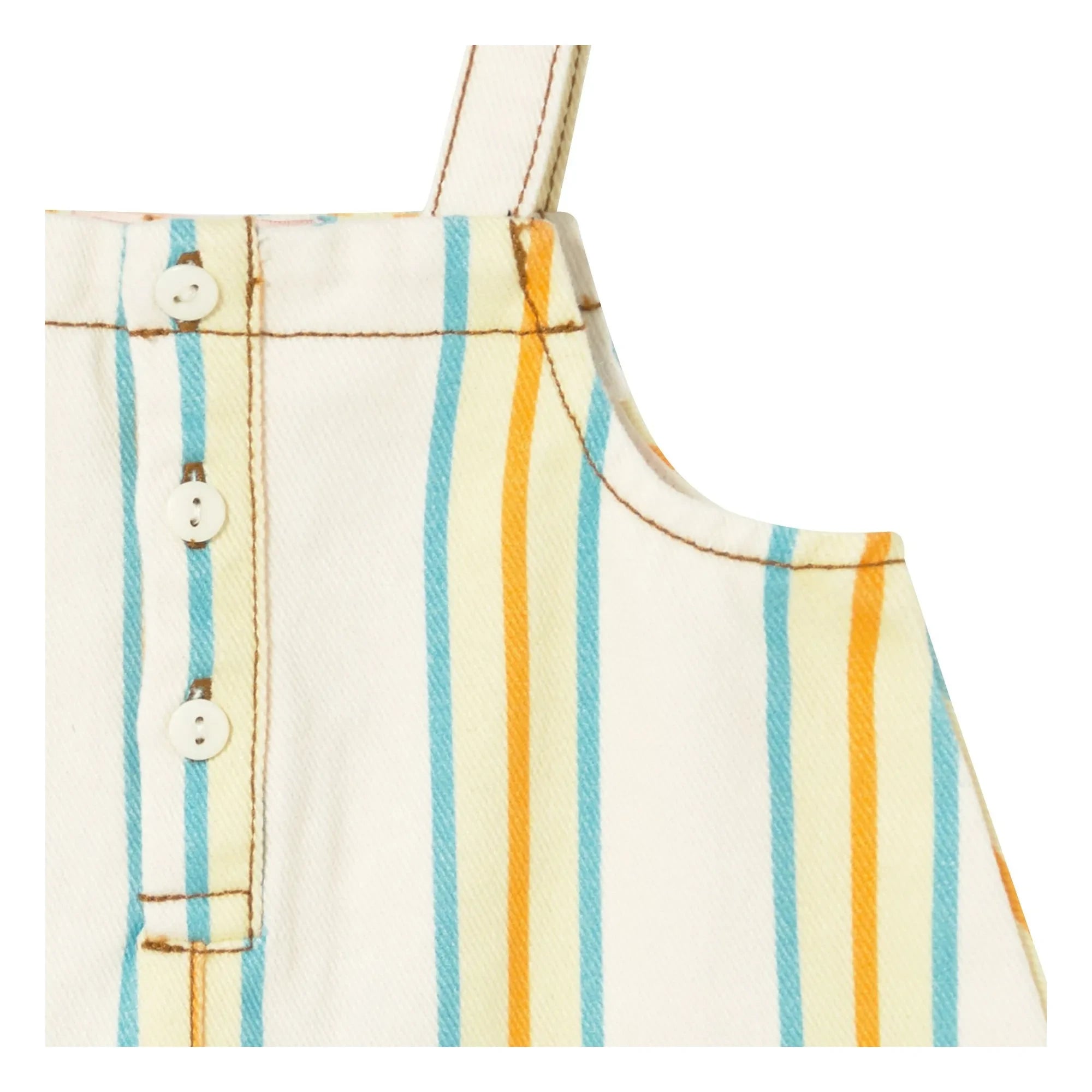 Tinycottons - Striped Short Jumpsuit | Yellow