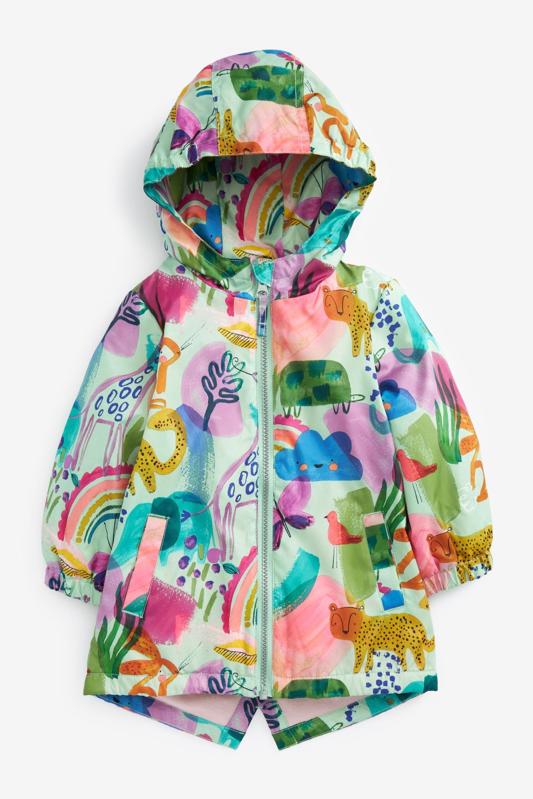Next - Neşeli Sürdürülebilir Kız Çocuk Kışlık Ceket ve Yağmurluğu - 1.5-2 Yaş-Dinossi