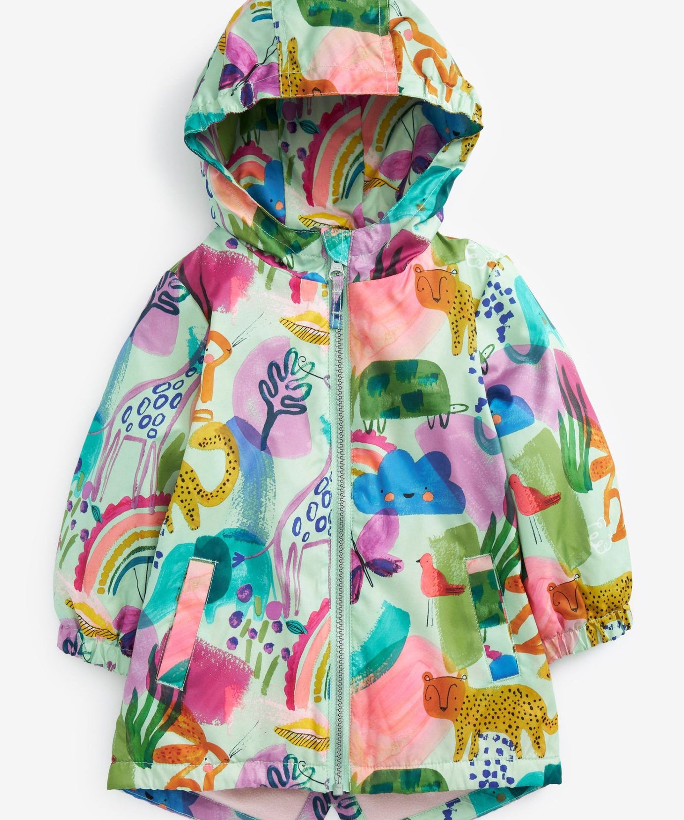 Next - Neşeli Sürdürülebilir Kız Çocuk Kışlık Ceket ve Yağmurluğu - 6-7 Yaş-Dinossi