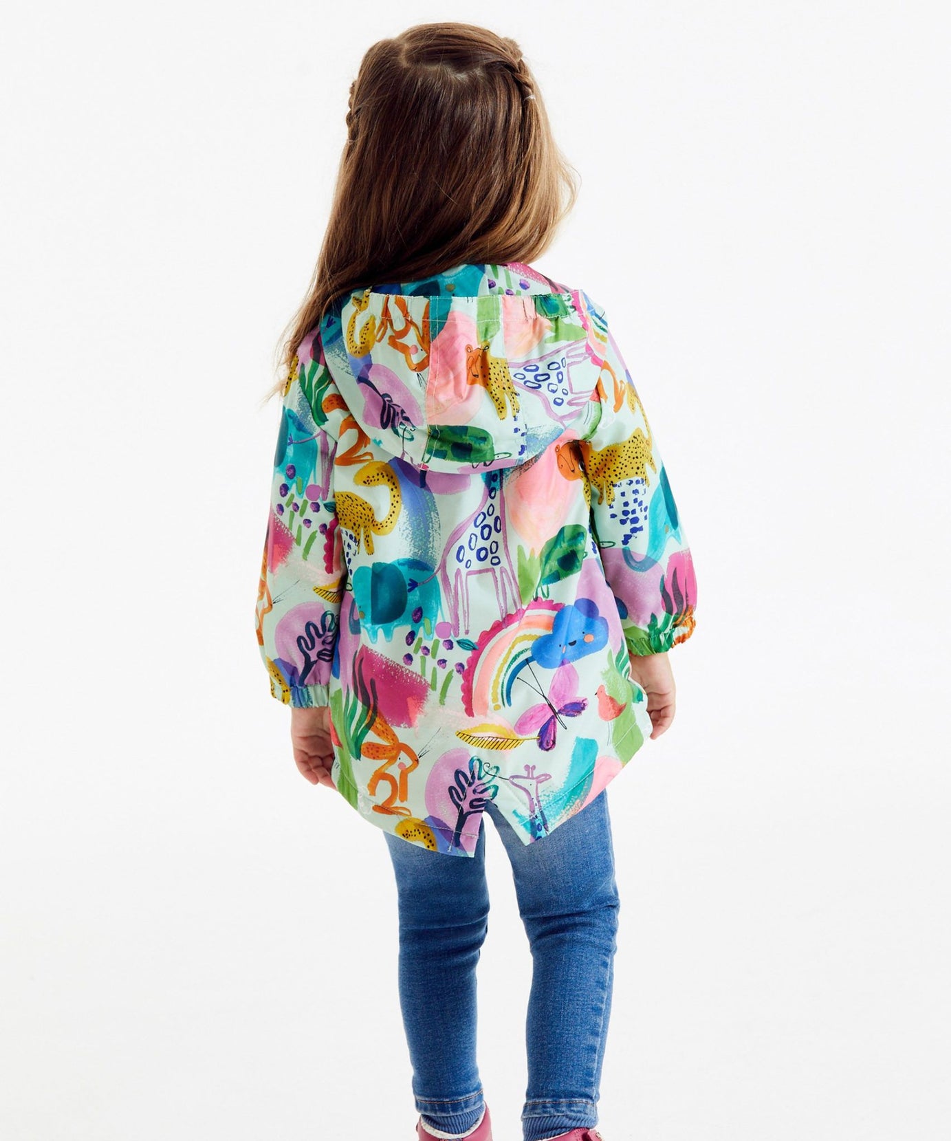 Next - Neşeli Sürdürülebilir Kız Çocuk Kışlık Ceket ve Yağmurluğu - 6-7 Yaş-Dinossi