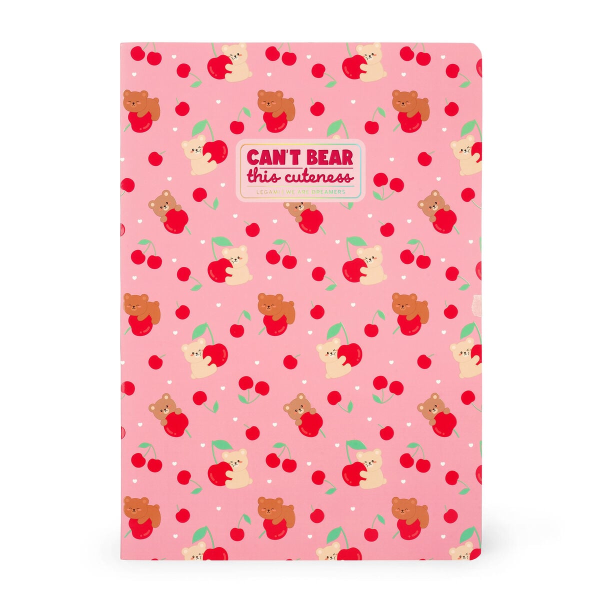 Legami - Exercise Kitap - A4 Defter - 5 mm Squared - Ayıcık Cherry