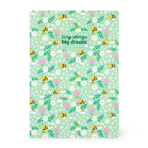 Legami - Exercise Kitap - A4 Defter - 5 mm Squared - Bee Çiçekler