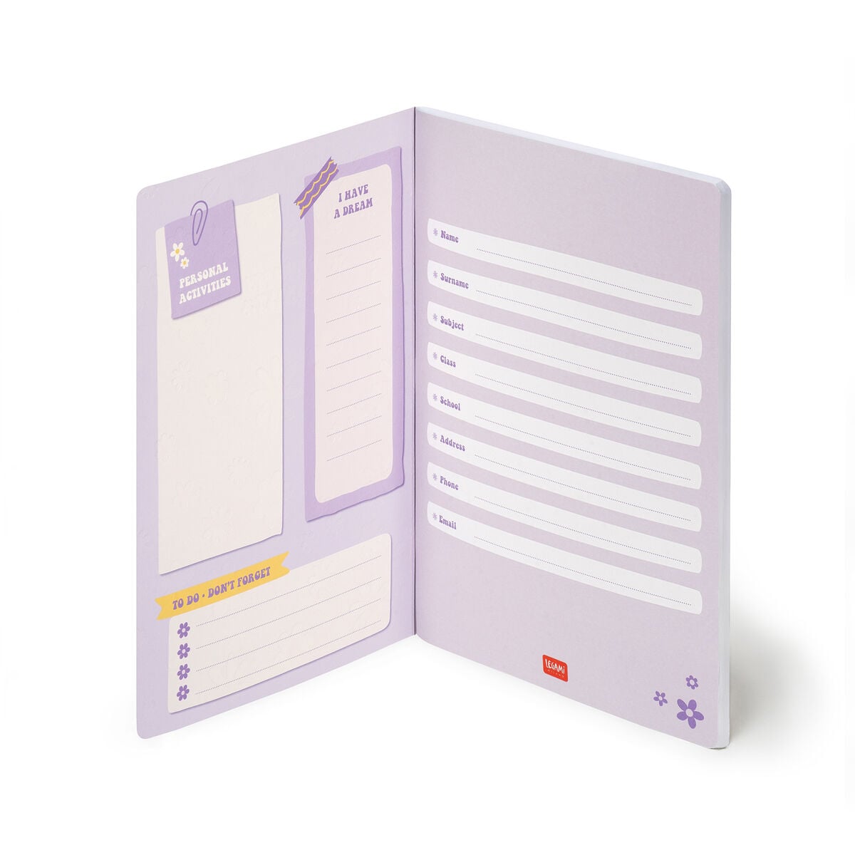 Legami - Exercise Kitap - A4 Defter - 4 mm Squared - Daisy