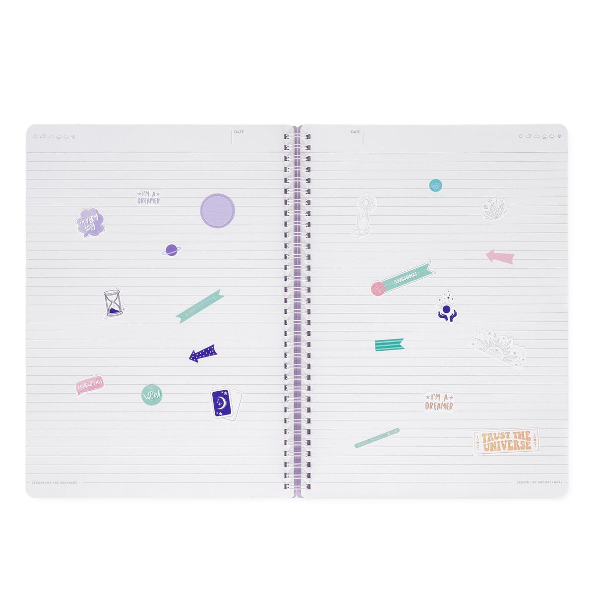 Legami - A4 Lined Defter ile Illustrated Hard Kılıf - Tarot - Spiral-Bound
