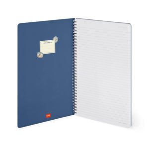 Legami - A4 Lined Defter ile Illustrated Hard Kılıf - Seyahat Stickers - Spiral-Bound