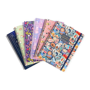 Legami - A4 Lined Defter ile Illustrated Hard Kılıf - Seyahat Stickers - Spiral-Bound