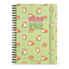 Legami - A4 Lined Defter ile Illustrated Hard Kılıf - Corgi - Jotter - Spiral-Bound