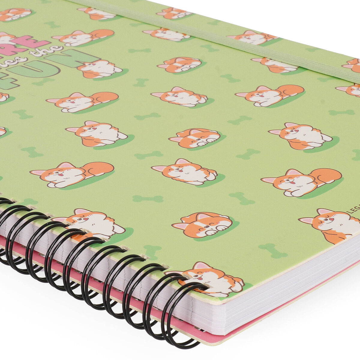 Legami - A4 Lined Defter ile Illustrated Hard Kılıf - Corgi - Jotter - Spiral-Bound