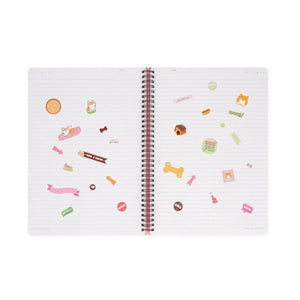 Legami - A4 Lined Defter ile Illustrated Hard Kılıf - Corgi - Jotter - Spiral-Bound
