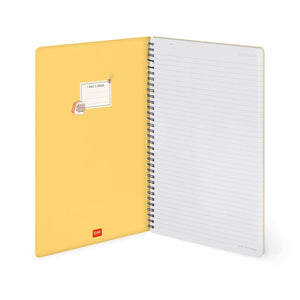 Legami - A4 Lined Defter ile Illustrated Hard Kılıf - Sushi Cat - Jotter - Spiral-Bound
