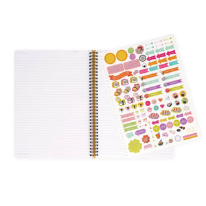 Legami - A4 Lined Defter ile Illustrated Hard Kılıf - Sushi Cat - Jotter - Spiral-Bound