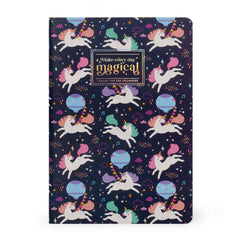 Legami - A5 Lined Defter ile Illustrated Hard Kılıf - Tek Boynuzlu At