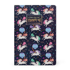 Legami - A5 Blank Defter ile Illustrated Hard Kılıf - Tek Boynuzlu At