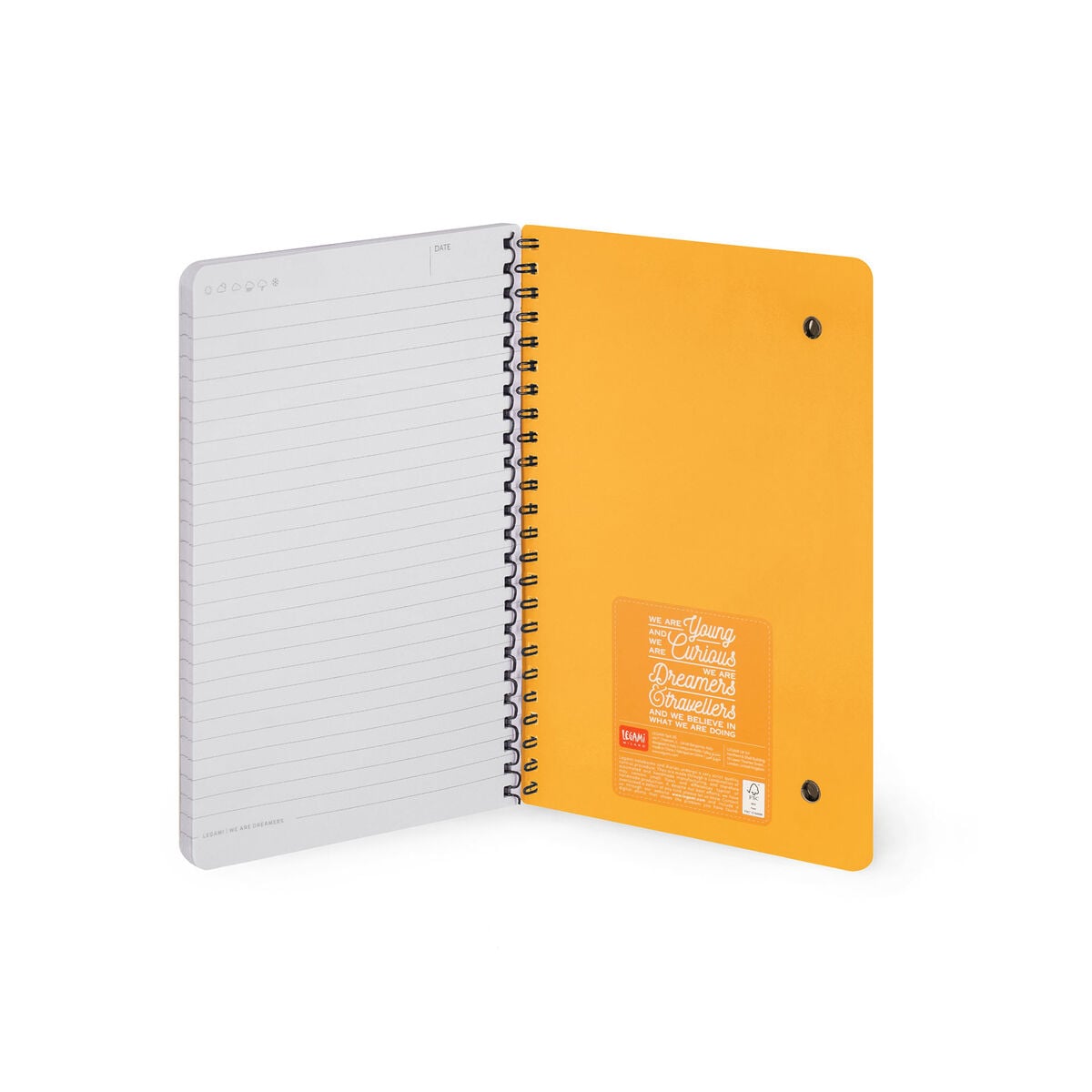 Legami - A5 Lined Defter ile Illustrated Hard Kılıf - Red Panda - Spiral-Bound