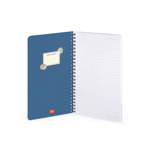 Legami - A5 Lined Defter ile Illustrated Hard Kılıf - Seyahat Stickers - Spiral-Bound