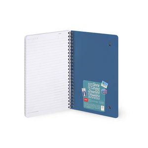 Legami - A5 Lined Defter ile Illustrated Hard Kılıf - Seyahat Stickers - Spiral-Bound