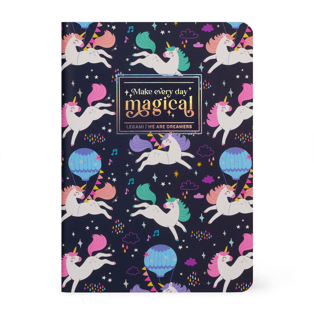 Legami - A6 Lined Defter ile Illustrated Hard Kılıf - Tek Boynuzlu At