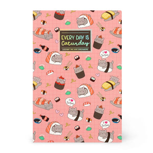 Legami - A6 Lined Defter ile Illustrated Hard Kılıf - Sushi Cat