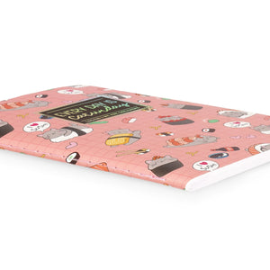 Legami - A6 Lined Defter ile Illustrated Hard Kılıf - Sushi Cat
