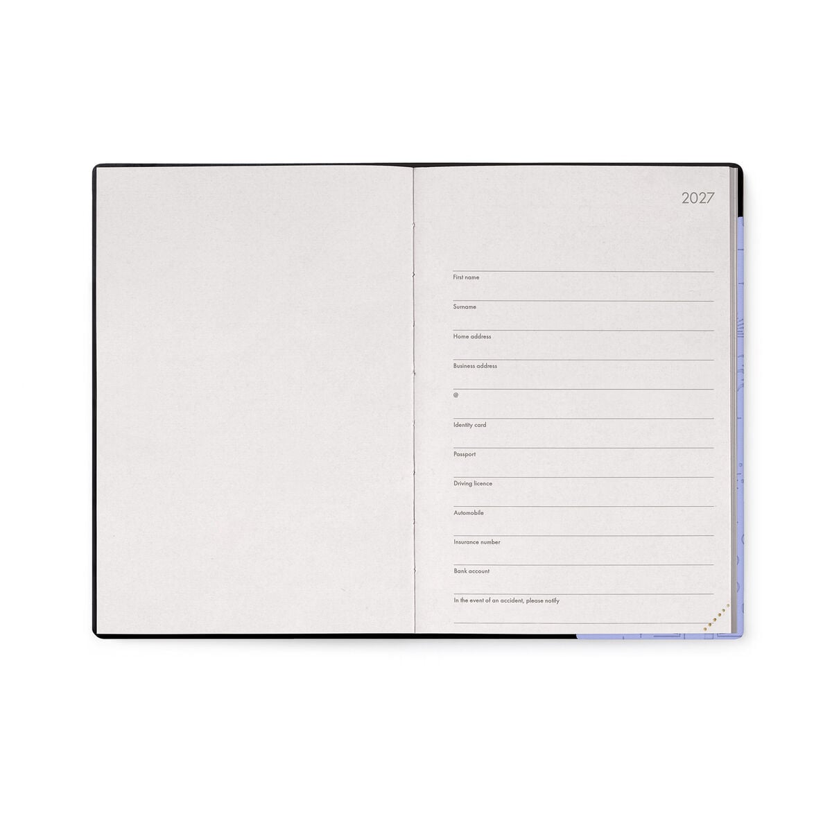 Legami - 12-Month Medium Weekly Günlük ile Defter 2027 - Cosmic Lilac