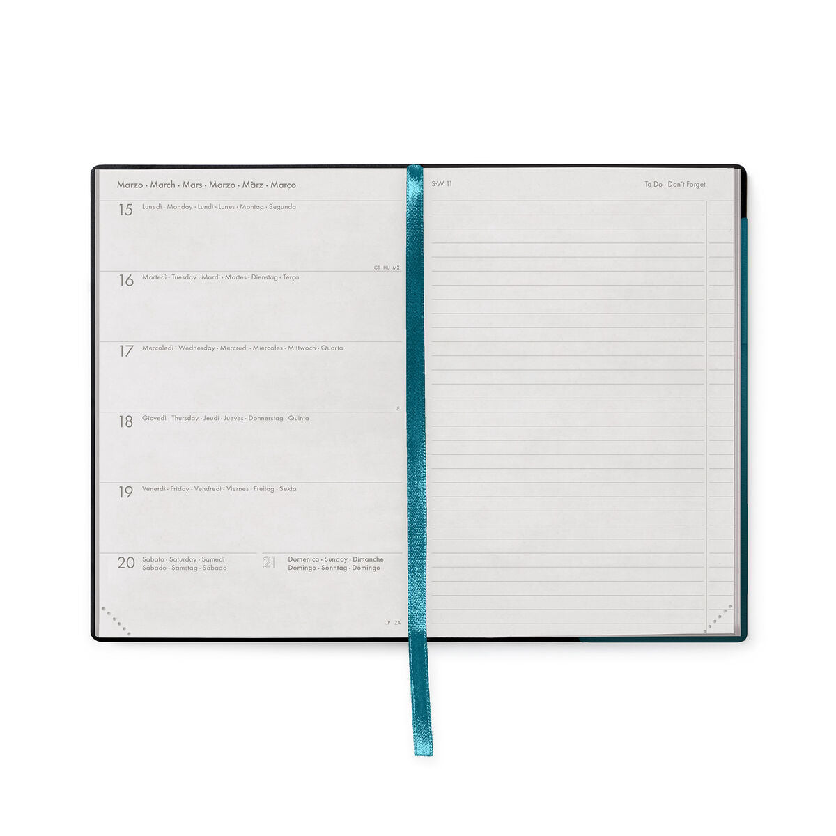 Legami - 12-Month Medium Weekly Günlük ile Defter 2027 - Deep Teal