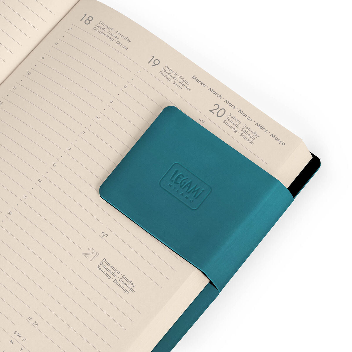 Legami - 12-Month Medium Weekly Günlük ile Defter 2027 - Deep Teal