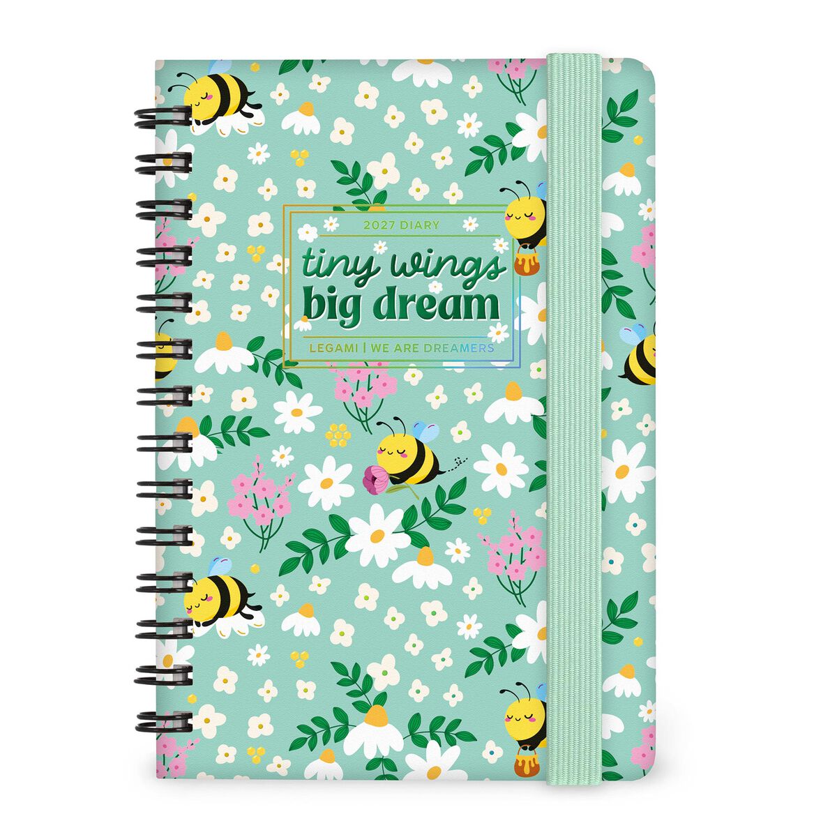 Legami - 12-Month Weekly Günlük - Küçük Spiral-Bound 2027 - Bee