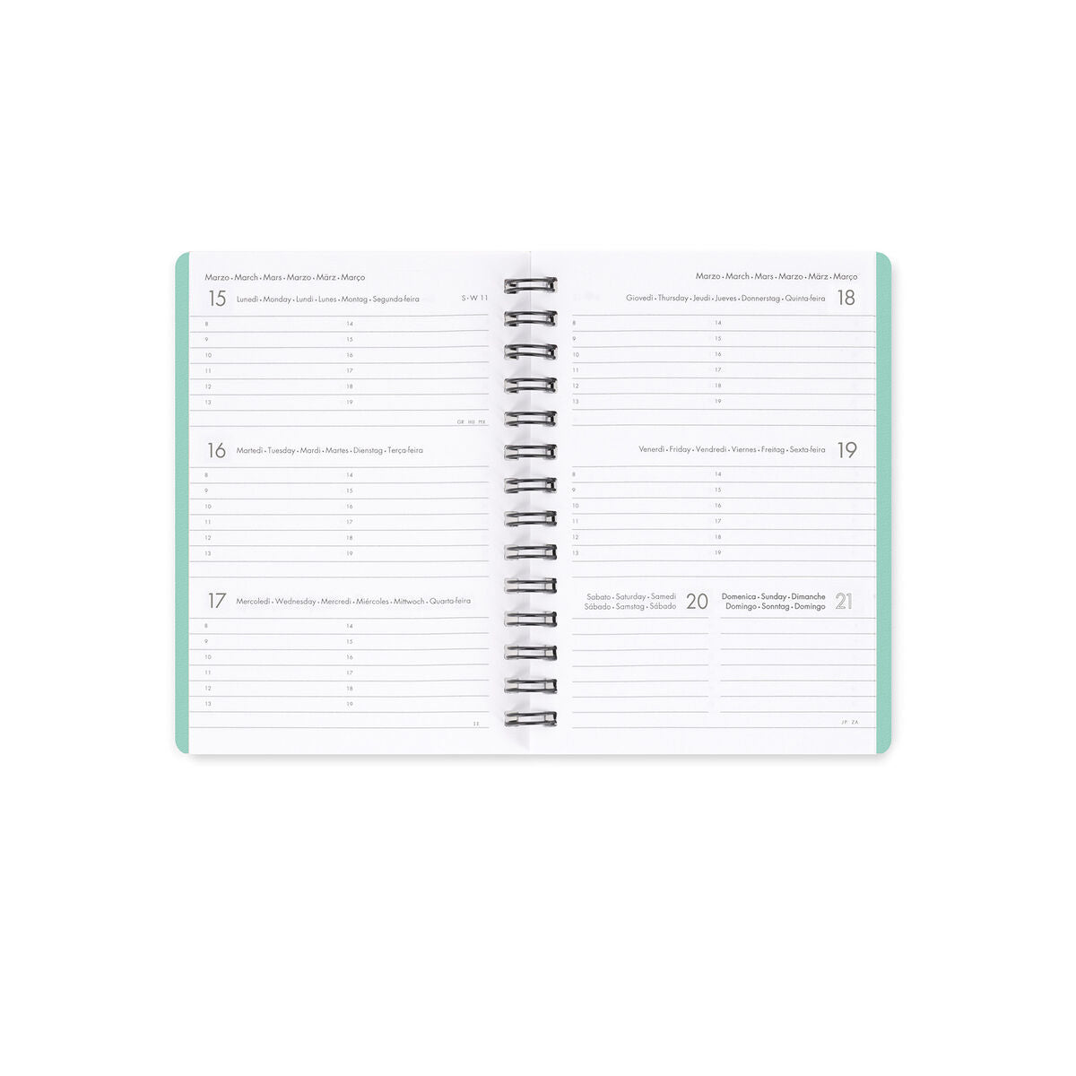 Legami - 12-Month Weekly Günlük - Küçük Spiral-Bound 2027 - Bee