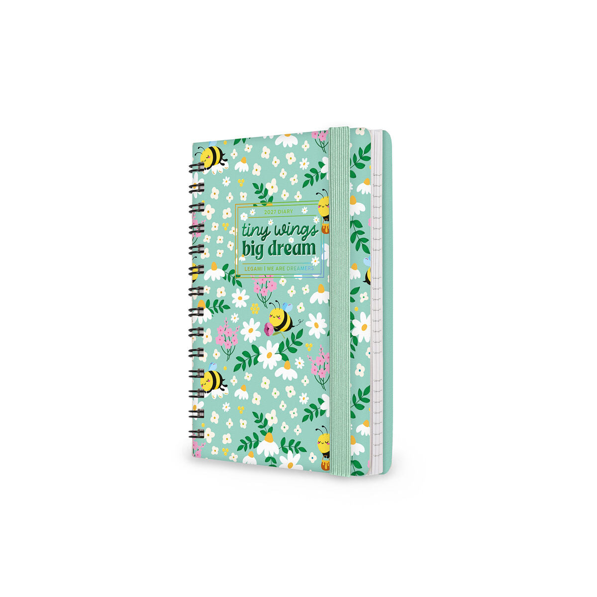 Legami - 12-Month Weekly Günlük - Küçük Spiral-Bound 2027 - Bee