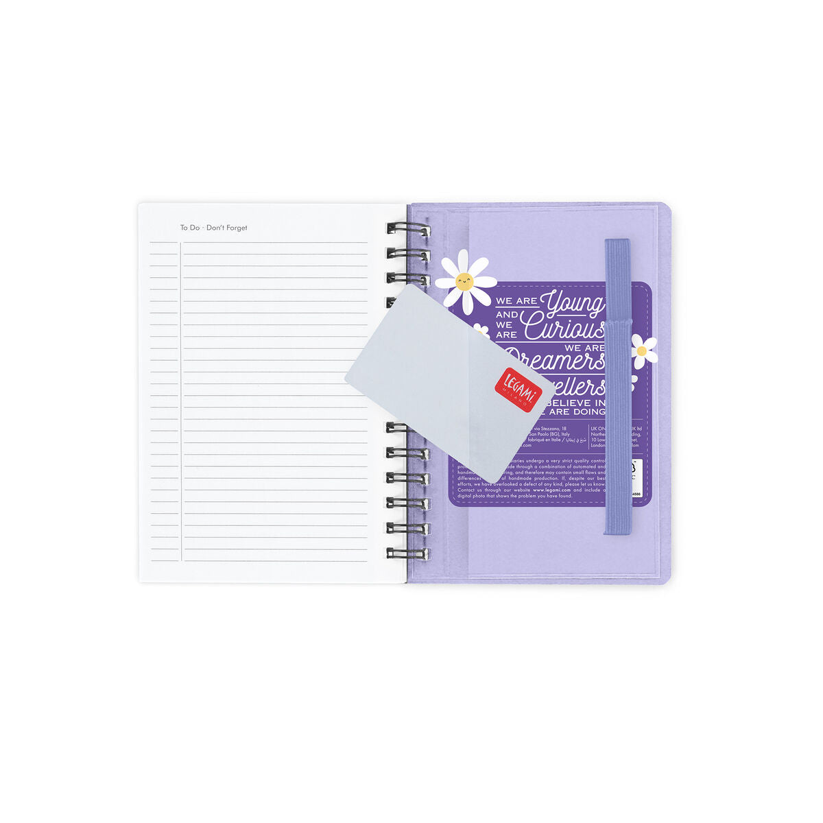 Legami - 12-Month Weekly Günlük - Küçük Spiral-Bound 2027 - Daisy