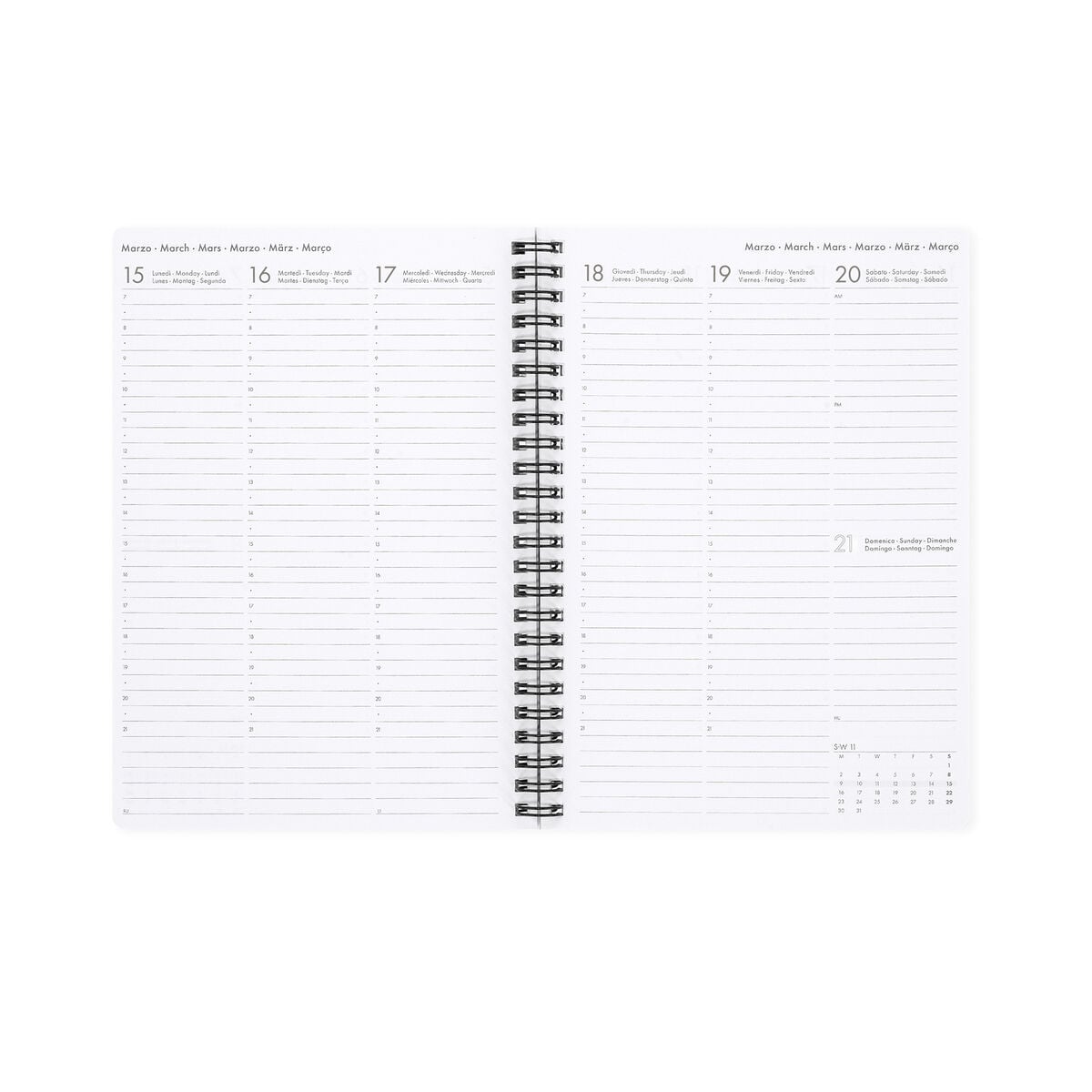 Legami - 12-Month Büyük Spiral-Bound Weekly Günlük 2027 - Bee