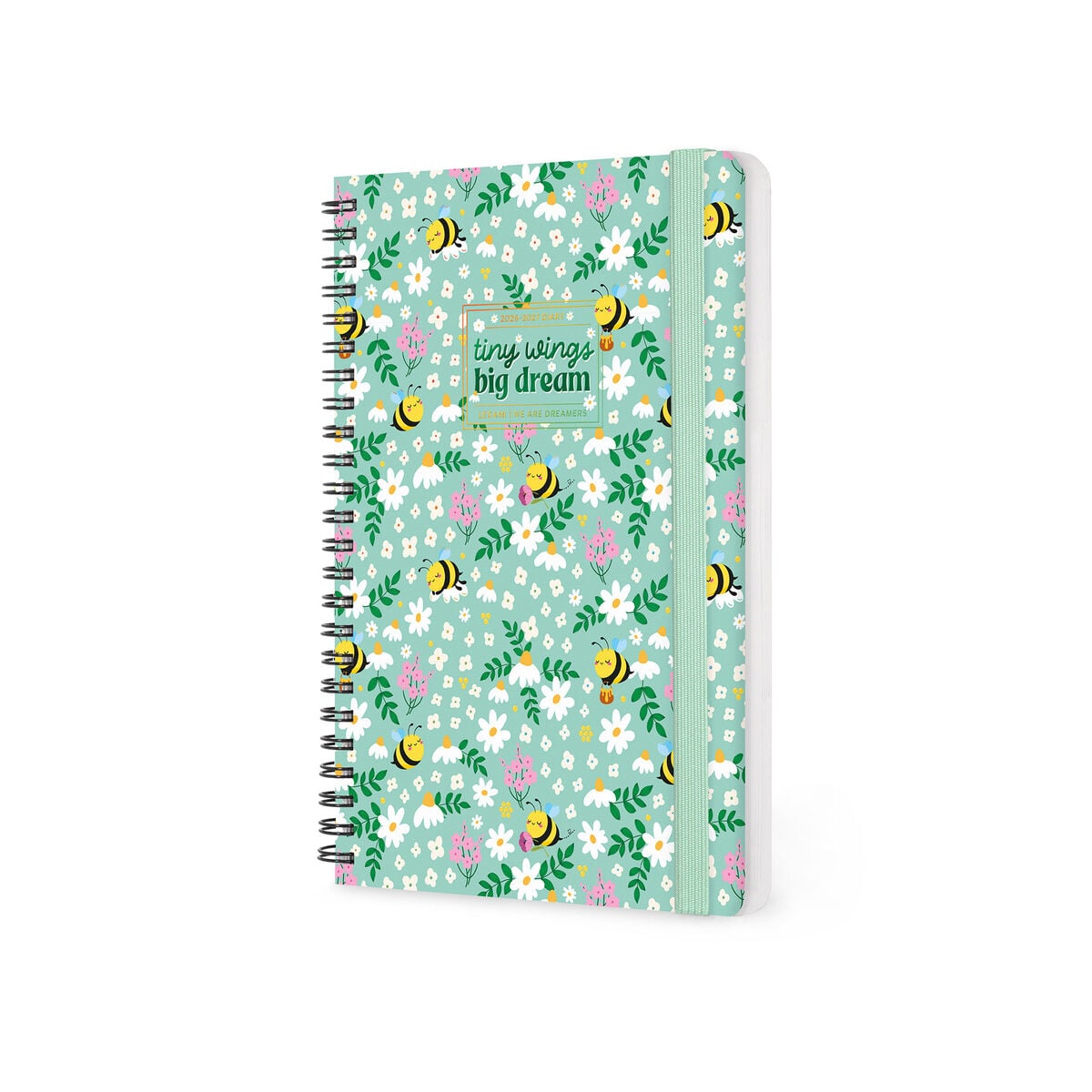 Legami - 12-Month Büyük Spiral-Bound Weekly Günlük 2027 - Bee
