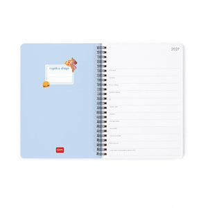 Legami - 12-Month Büyük Spiral-Bound Weekly Günlük 2027 - Dachsund