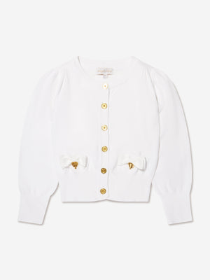 Angels Face Girls Nicolette Cardigan in White