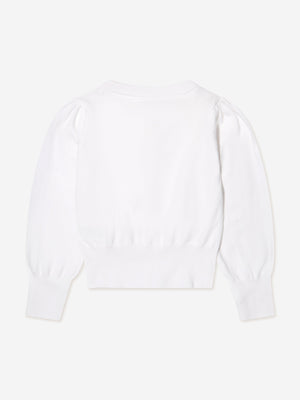 Angels Face Girls Nicolette Cardigan in White