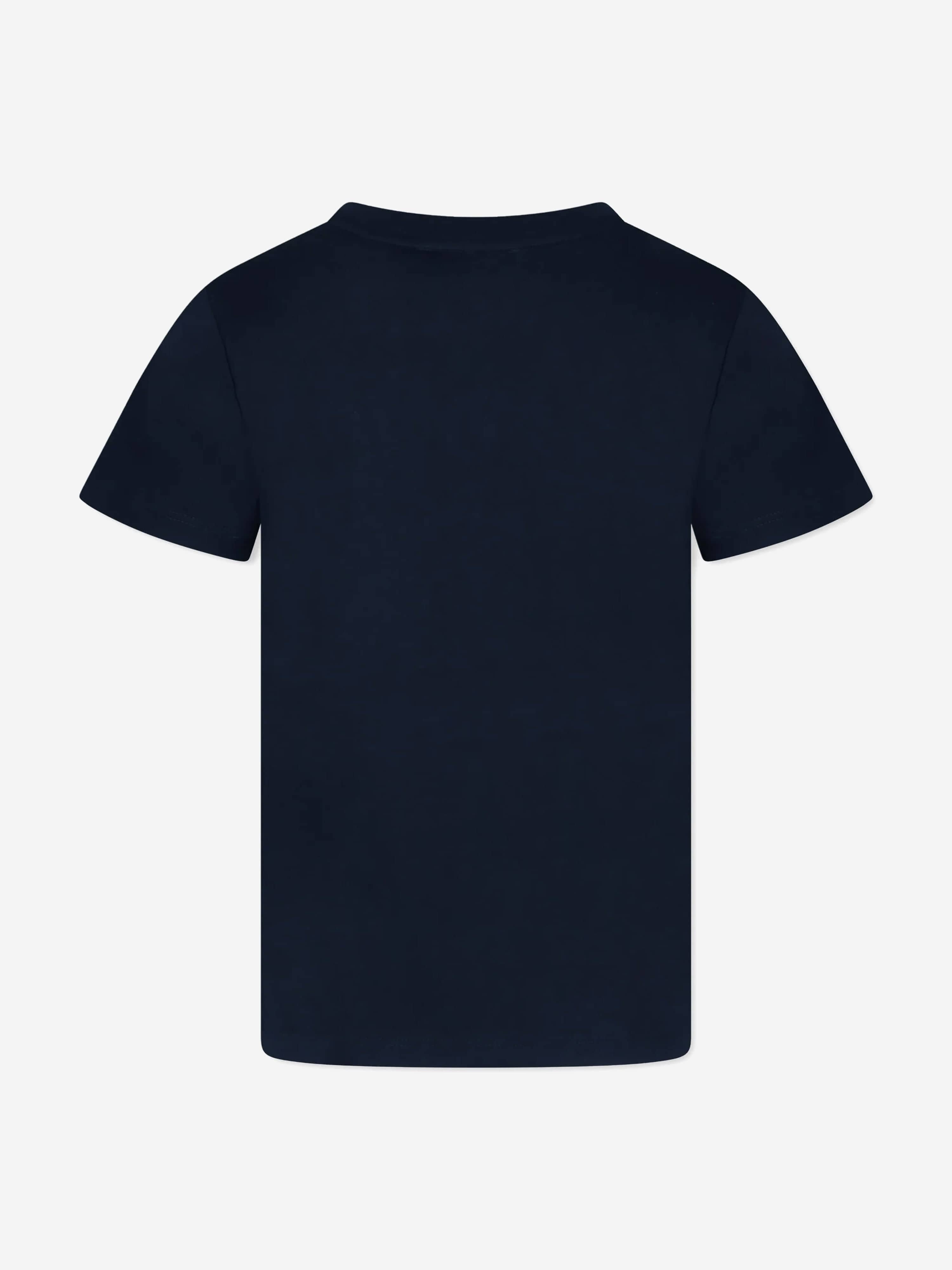 Emporio Armani Boys Logo T-Shirt in Navy