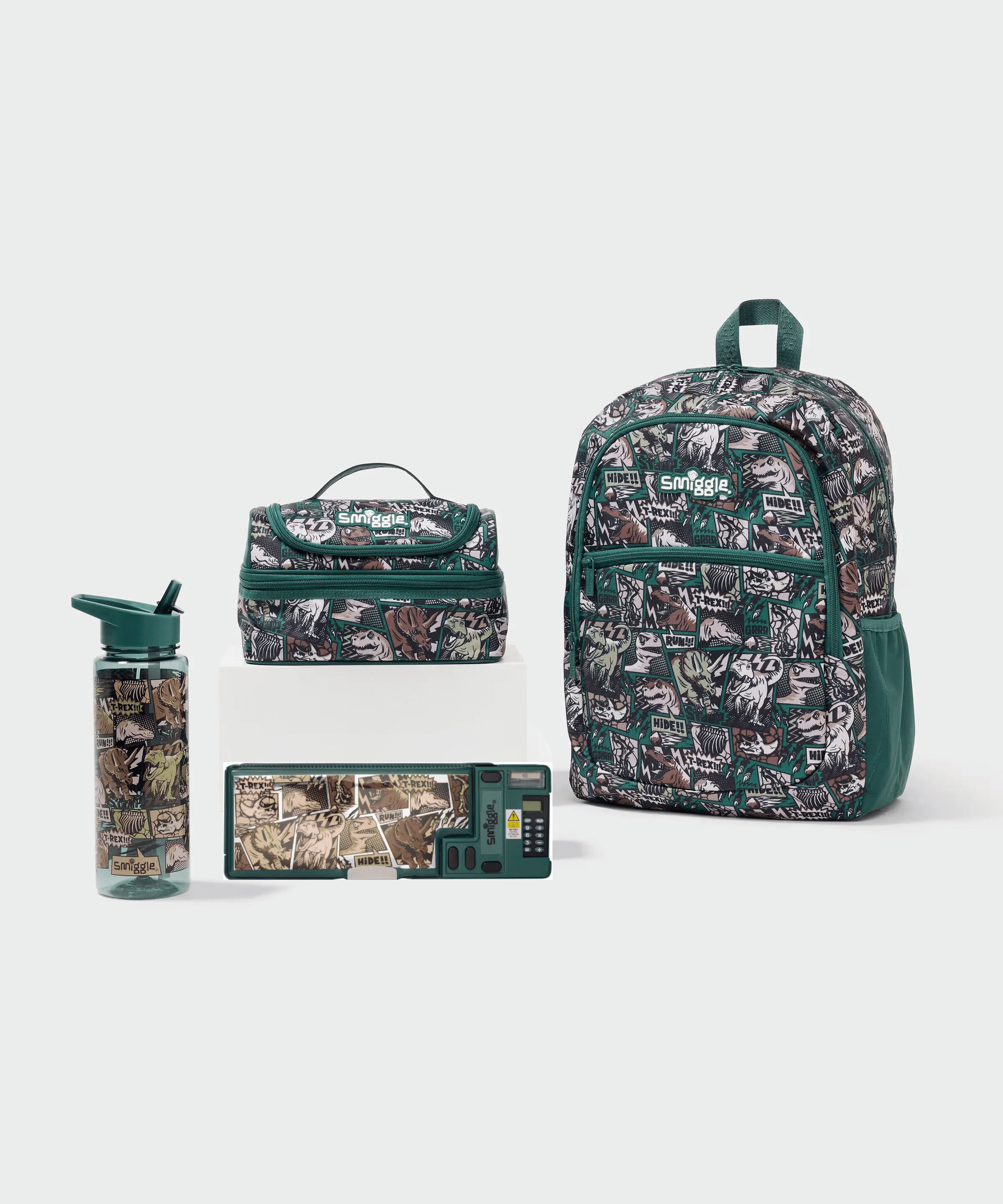 Smiggle - Wonder World 4lü Okul Çanta Seti-Dinossi