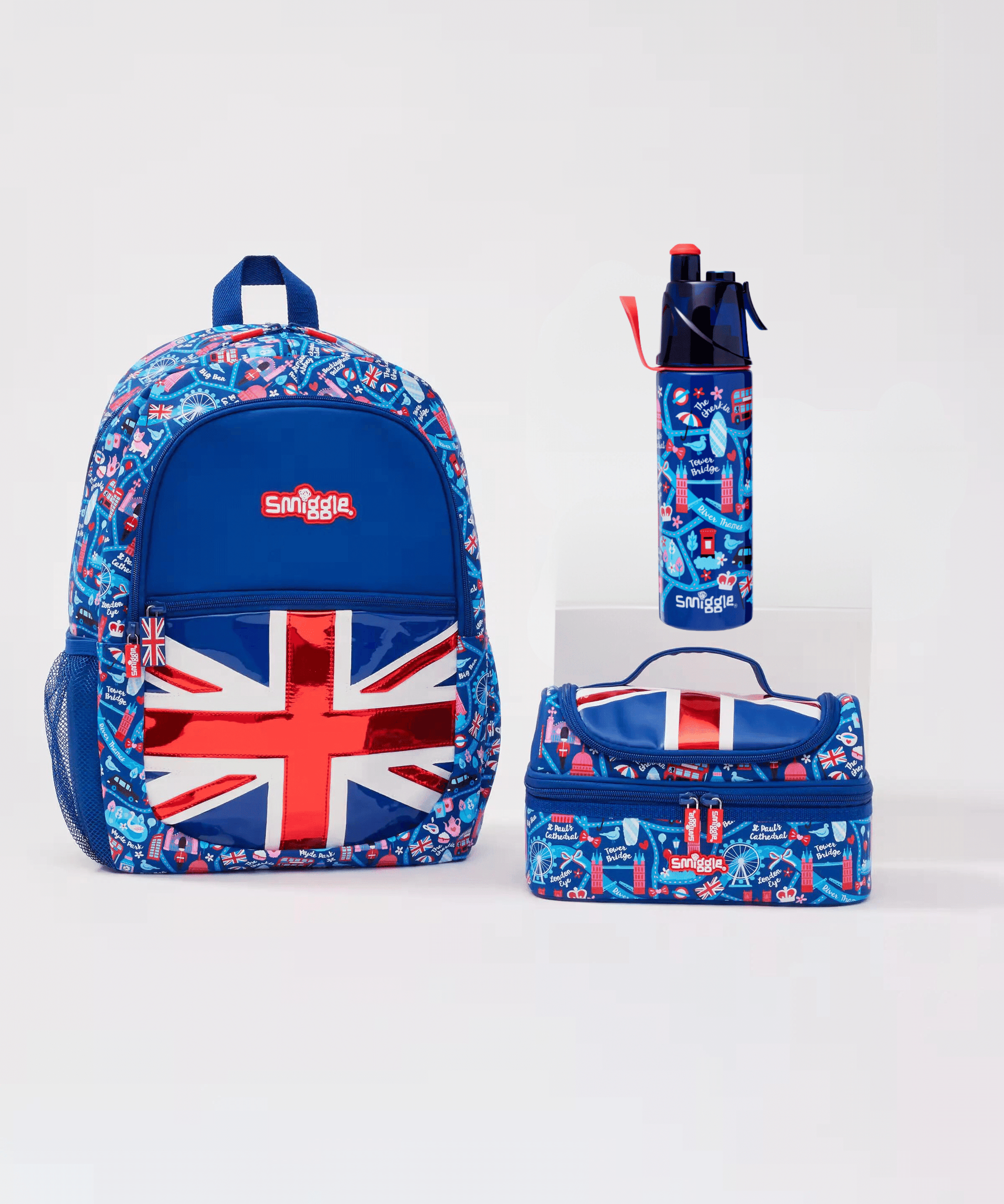 Smiggle - Little London 3lü Okul Çanta Seti-Dinossi