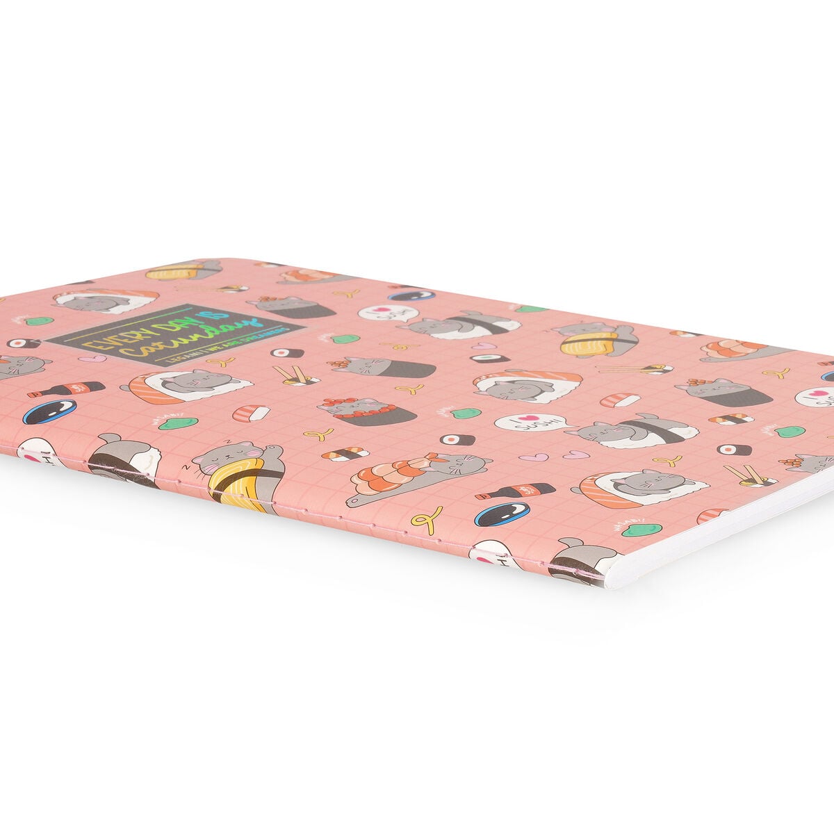 Legami - B5 Lined Defter ile Illustrated Hard Kılıf - Sushi Cat