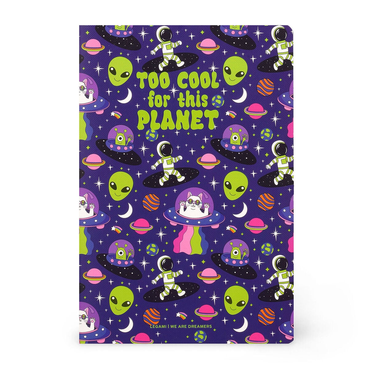Legami - B5 Lined Defter ile Illustrated Hard Kılıf - Uzay