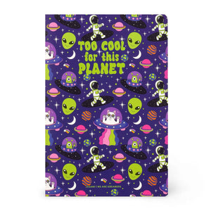 Legami - B5 Lined Defter ile Illustrated Hard Kılıf - Uzay