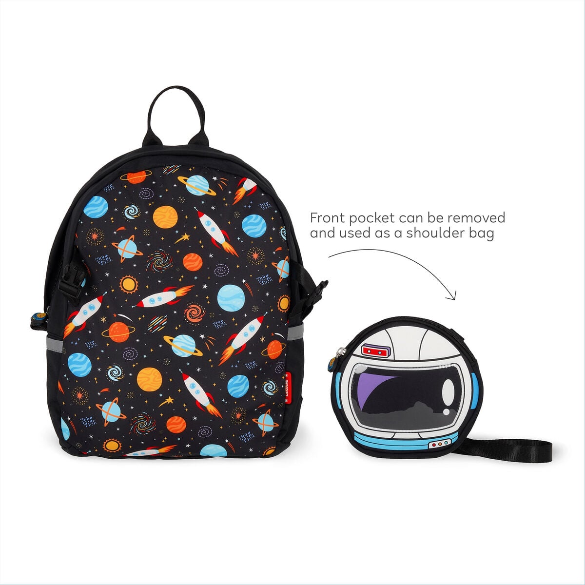 Legami - 2-in-1 Uzay Sırt Çantası ile Removable Front Pocket - Çok Tatlı!