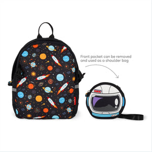 Legami - 2-in-1 Uzay Sırt Çantası ile Removable Front Pocket - Çok Tatlı!
