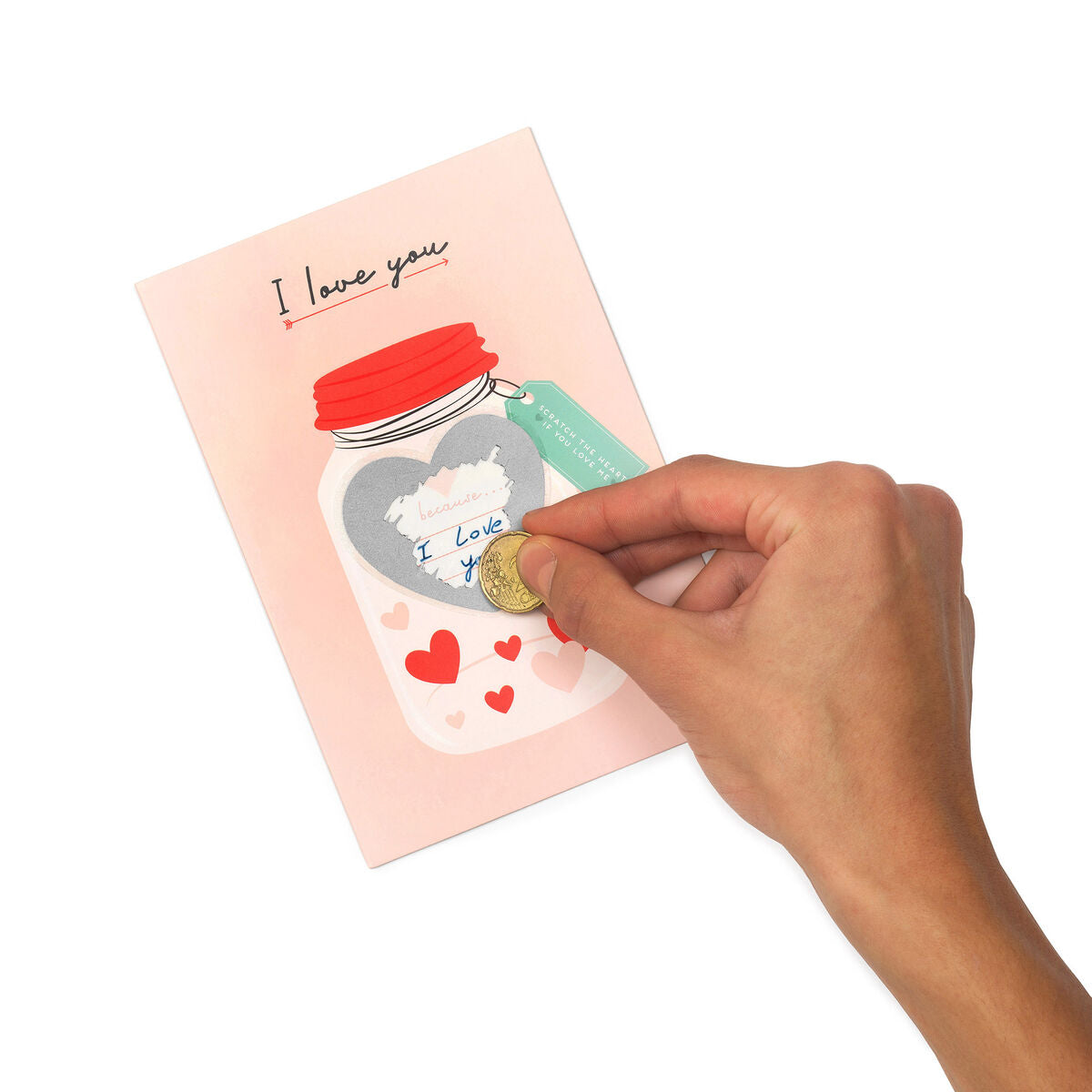 Legami - I Aşk You Kazımalı-Açılan Tebrik Kartı - Kalp - Kazımalı Kartı