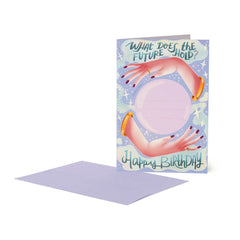 Legami - Happy Birthday Scratch-Off Opening Birthday Card - Crystal Ball - Scratch-Off Card