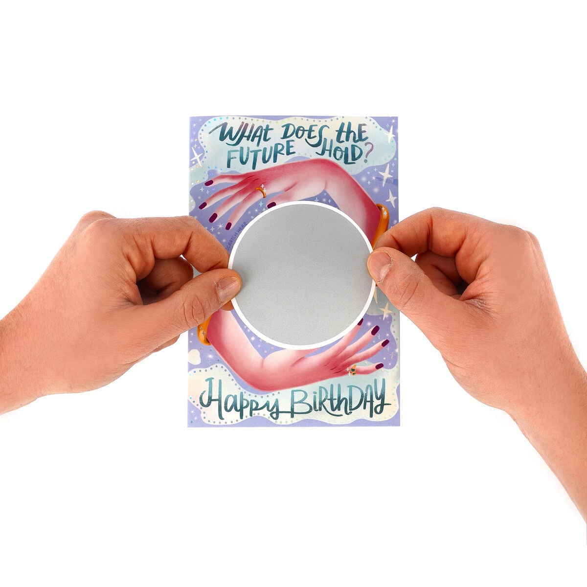 Legami - Happy Birthday Scratch-Off Opening Birthday Card - Crystal Ball - Scratch-Off Card