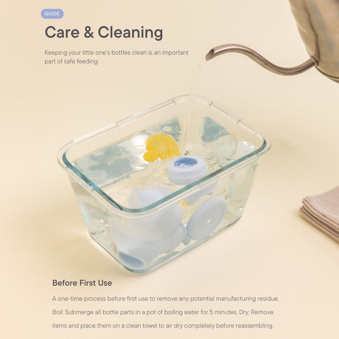 BIBS Baby Glass Bottle Complete Set - Ivory-Baby Bottles-Ivory-110ml | Natural Baby Shower