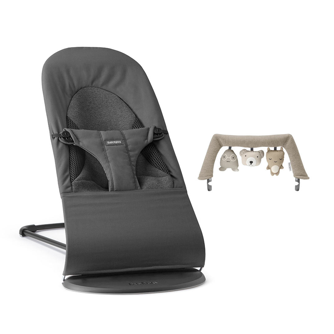 BabyBjörn Balance Soft Tri Fabric - Grey-Baby Bouncers-Soft Friends Sand- | Natural Baby Shower