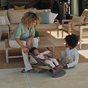 BabyBjorn Bouncer Bliss - Woven - Anthracite-Baby Bouncers-No Bouncer Toy- | Natural Baby Shower