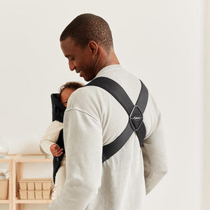 BabyBjorn Mini Woven Baby Carrier - Black-Baby Carriers- | Natural Baby Shower